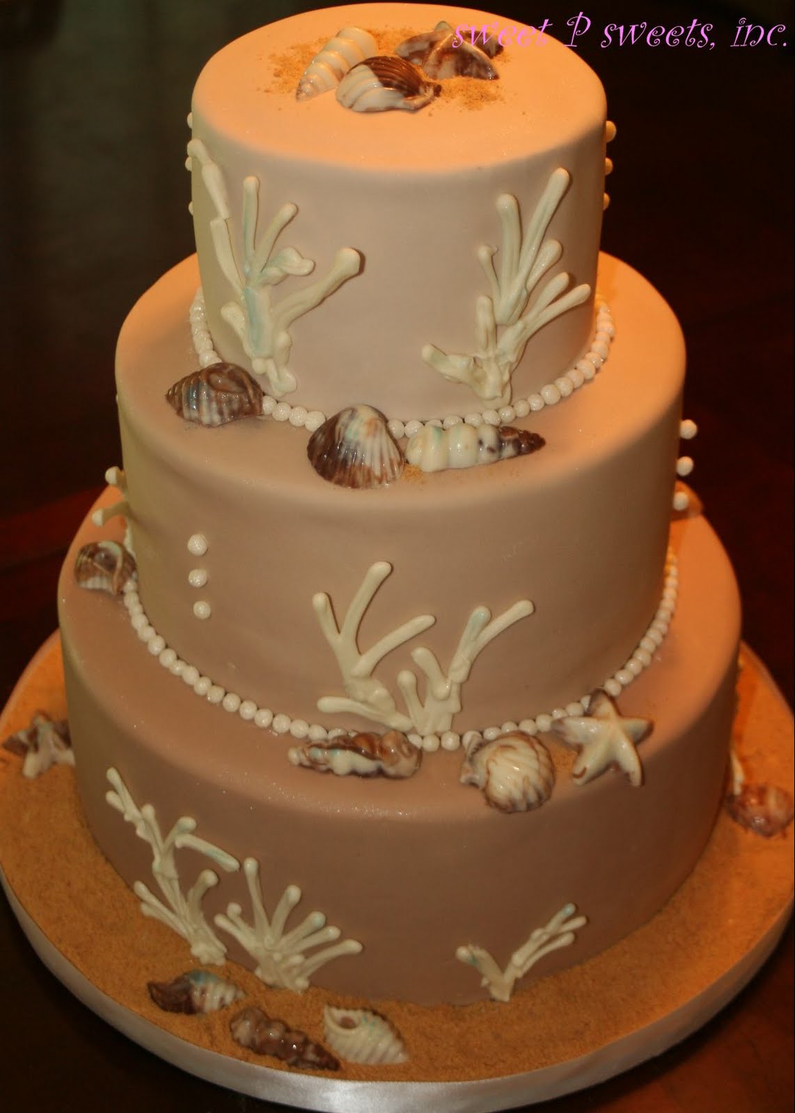 Beach Themed Wedding Cake Beach Themed Wedding Cake