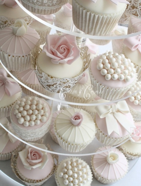 Beautiful Wedding Cupcakes