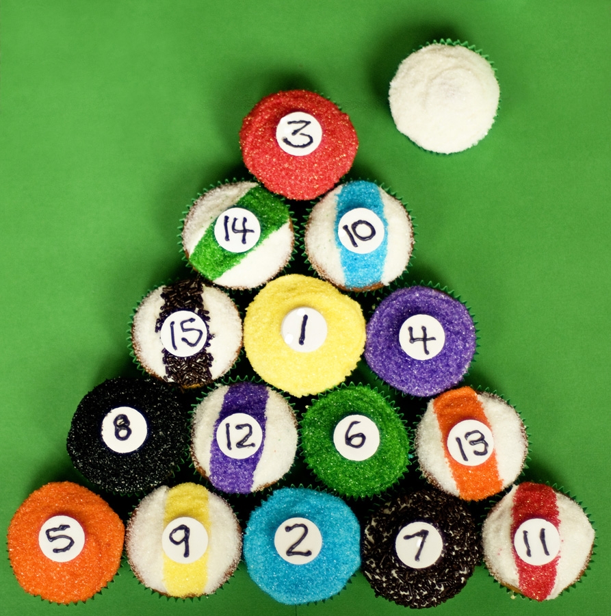 Billiard Pool Balls Cupcakes Billiard Pool Balls Cupcakes