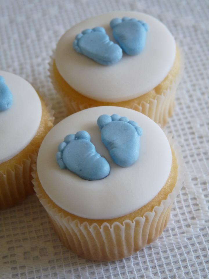 Boy Baby Feet Cupcakes