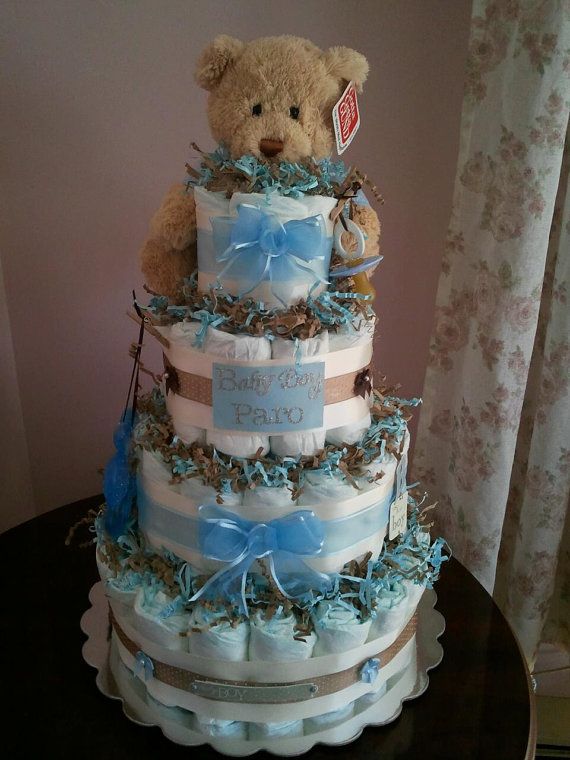 11 Photos of Bear Diaper Cakes For Boys 11 Photos of Bear Diaper Cakes For Boys