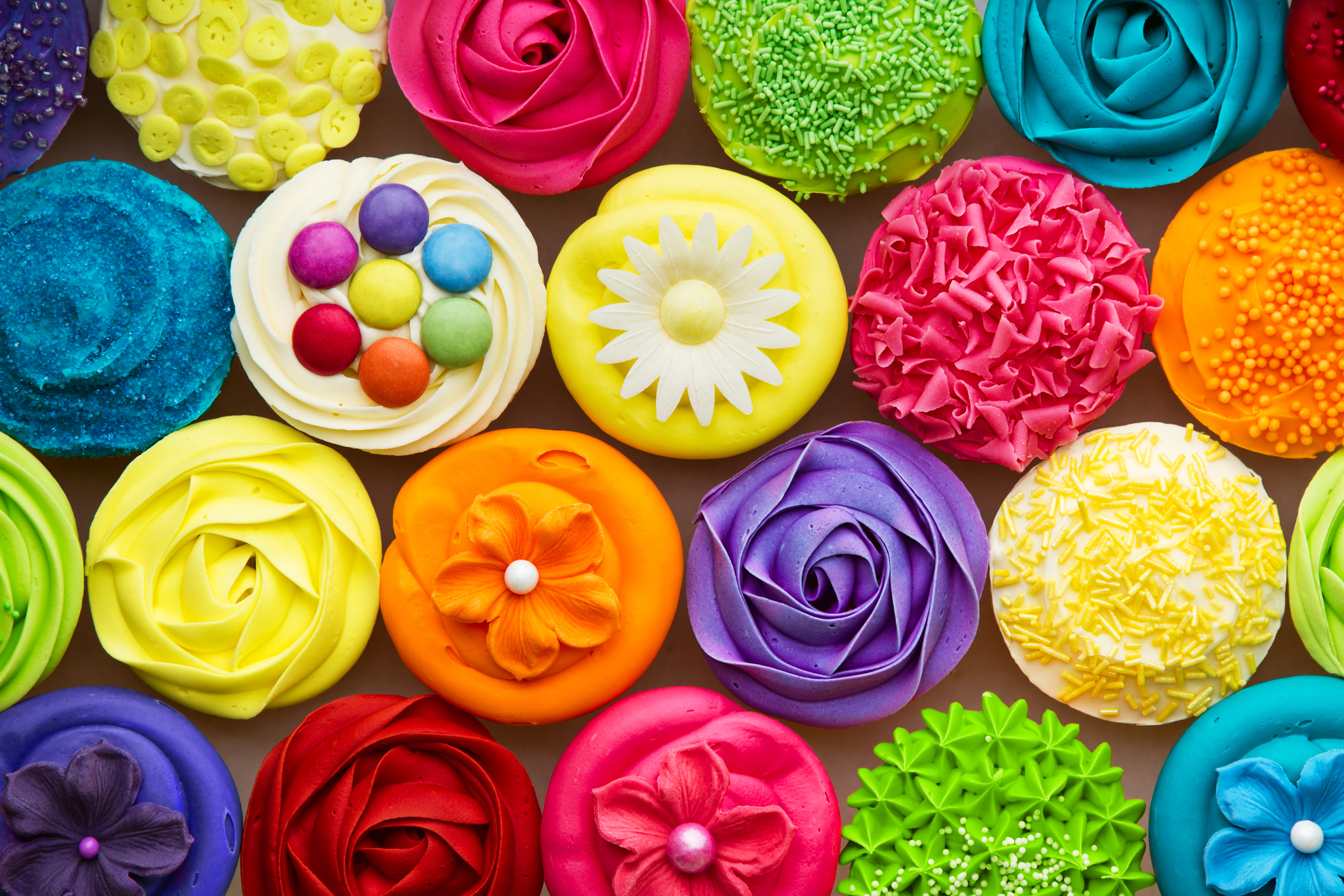 Bright Colorful Cupcakes