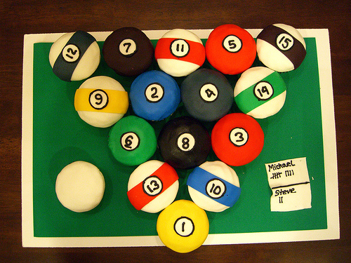 Cake Cupcake Pool Balls Cake Cupcake Pool Balls