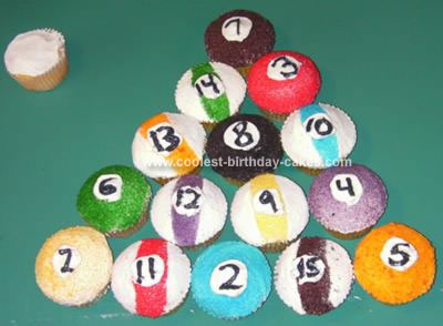 Cake Cupcake Pool Balls Cake Cupcake Pool Balls