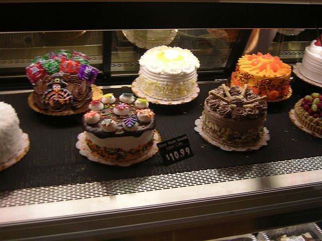 Cakes at Safeway Bakery