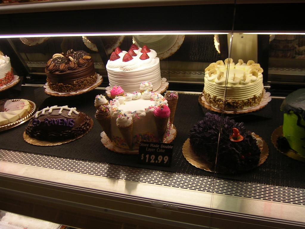 Cakes at Safeway Bakery