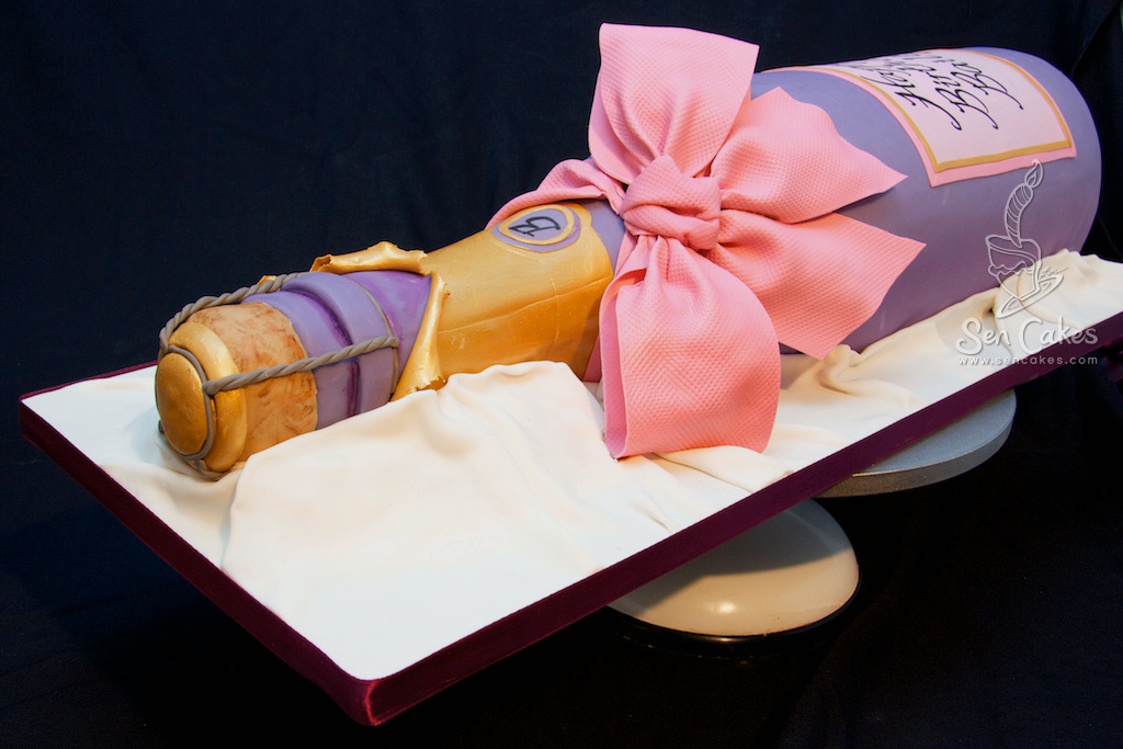 Champagne Bottle Birthday Cake Champagne Bottle Birthday Cake