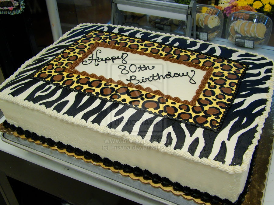 Cheetah Print Birthday Sheet Cake Cheetah Print Birthday Sheet Cake