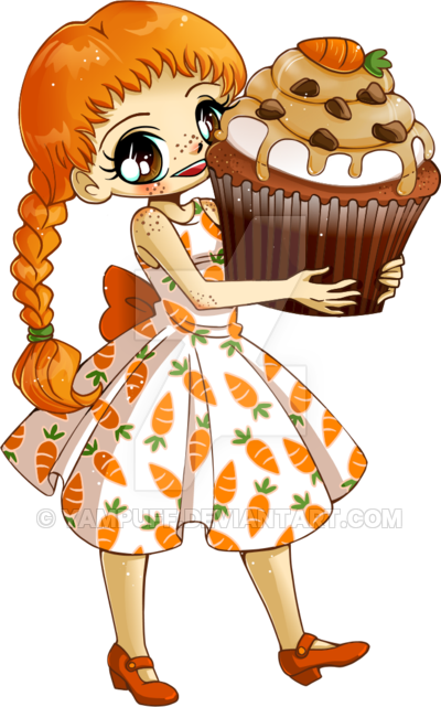 Chibi Anime Cupcake Girl