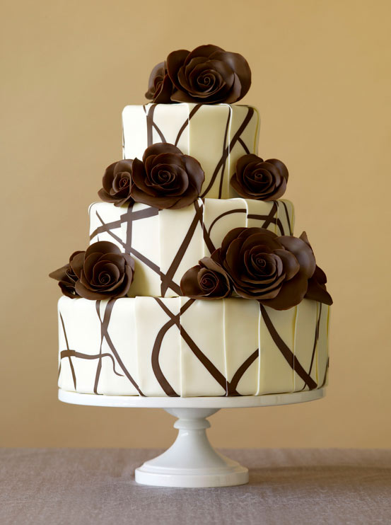 Chocolate Cake with Roses