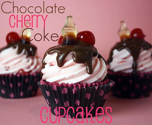 Chocolate Cherry Coke Cupcakes Chocolate Cherry Coke Cupcakes