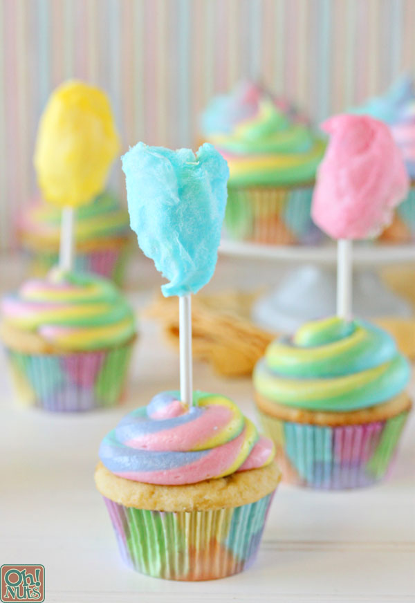 Cotton Candy Cupcakes