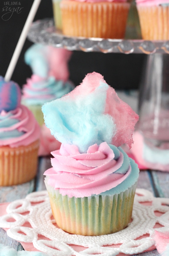 Cotton Candy Cupcakes