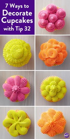 Cupcakes with Wilton Decorating Tips