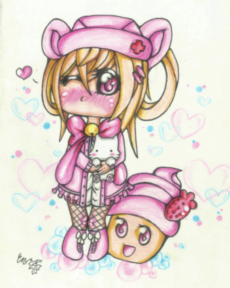 Cute Anime Cupcake Girl Drawing Cute Anime Cupcake Girl Drawing