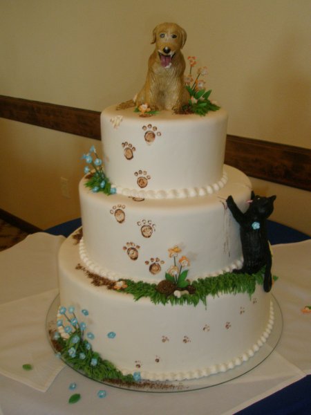 Dog Themed Wedding Cake Dog Themed Wedding Cake
