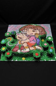 Dora and Boots Birthday Cake