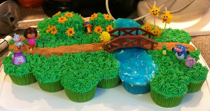 Dora Pull Apart Cupcake Cake