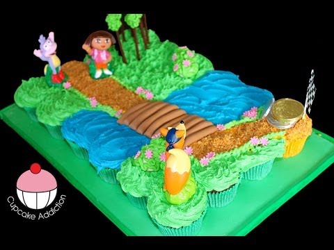 Dora the Explorer Pull Apart Cupcake Cake