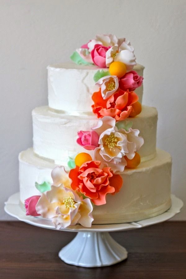 Elegant Spring Wedding Cake