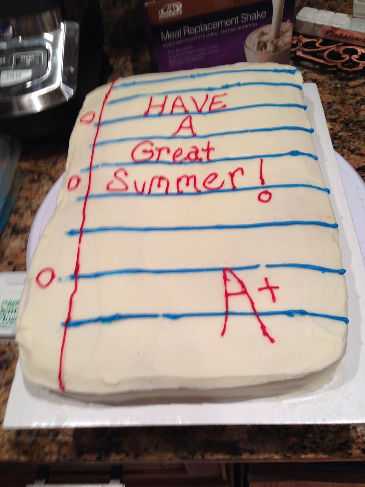 End of School Year Cake