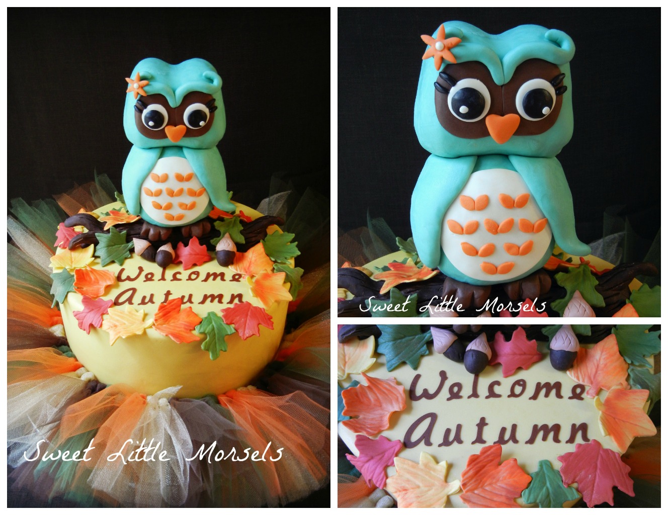 Fall Owl Baby Shower Cakes