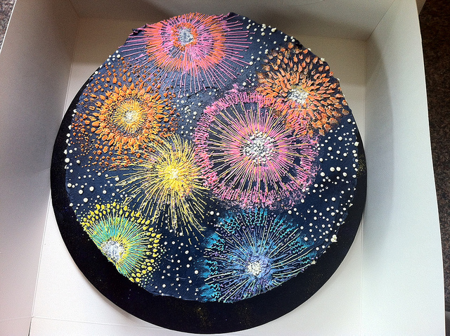 Fireworks Birthday Cake