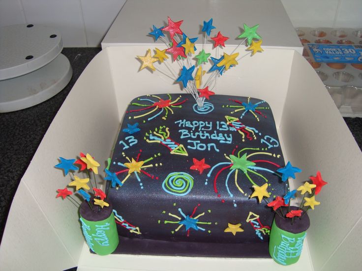 Fireworks Birthday Cake