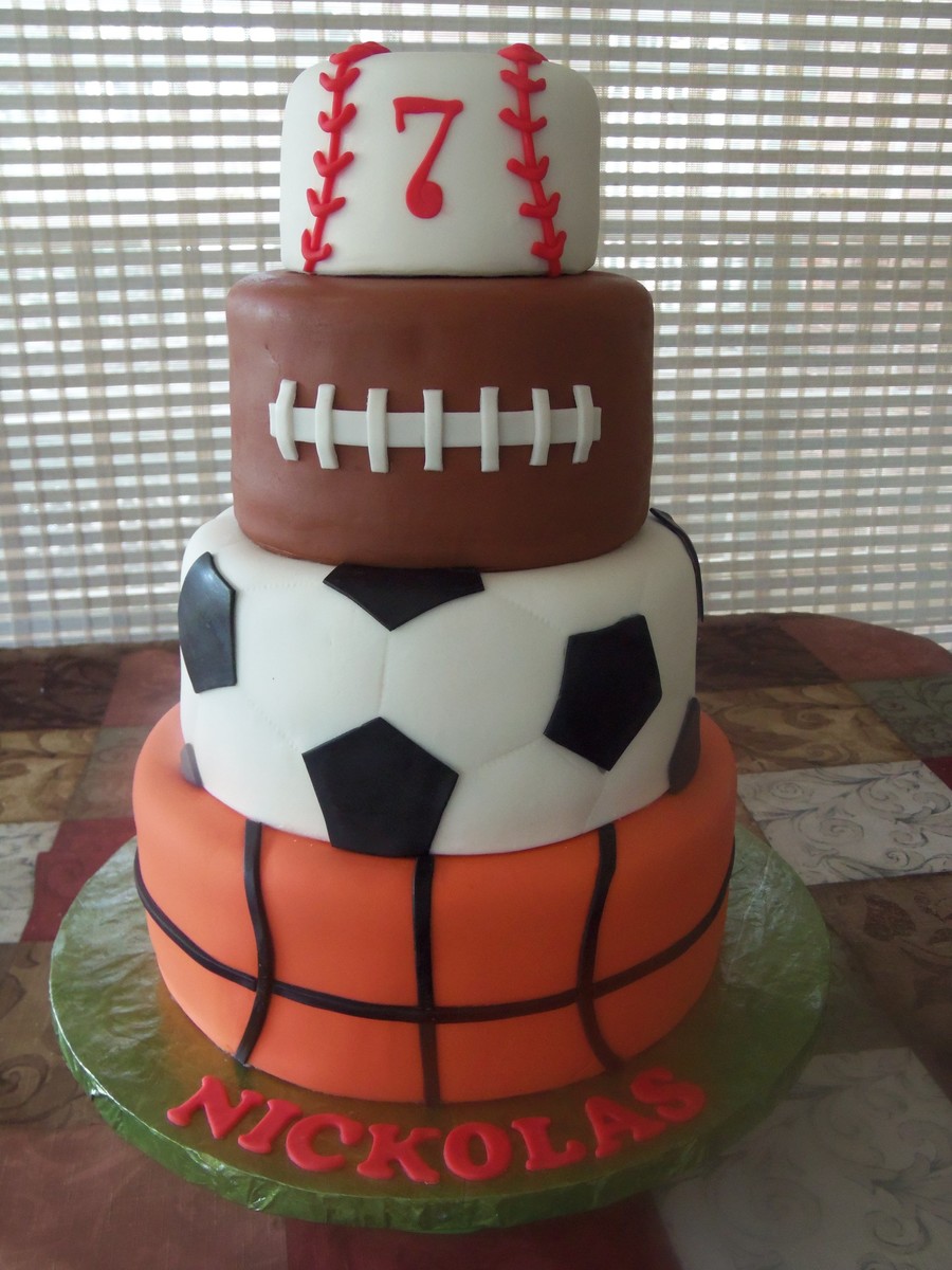 Football Basketball Soccer Cakes