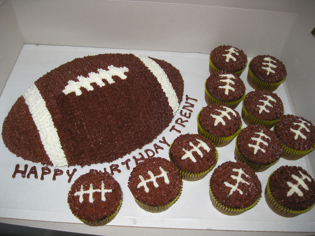 Football Cupcake Cake