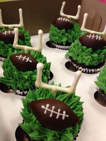 Football Cupcakes Football Cupcakes