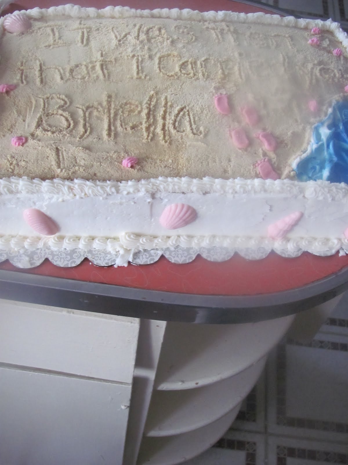 Footprints Baby Shower Cake