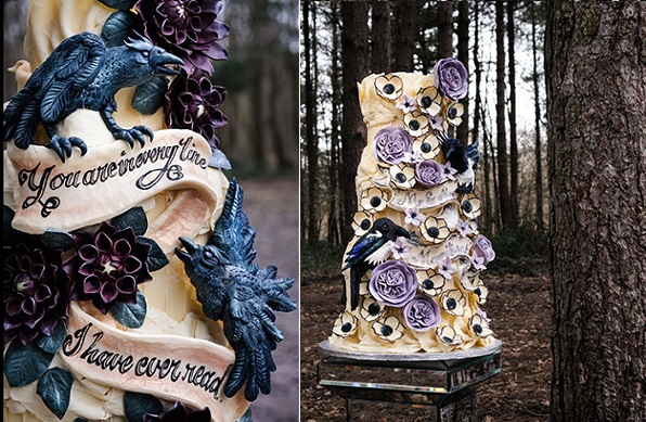 8 Photos of Halloween Gothic Cakes With Crows