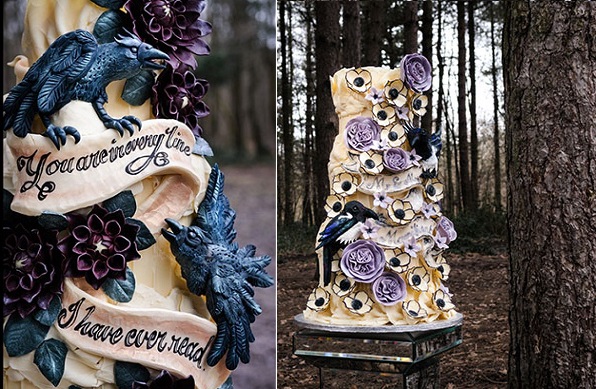 Gothic Halloween Wedding Cake