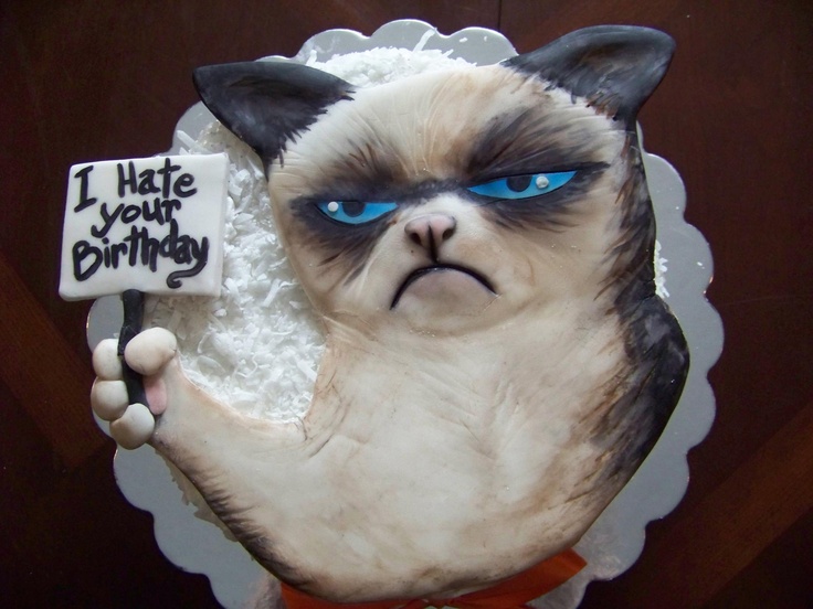 Grumpy Cat Birthday Cake