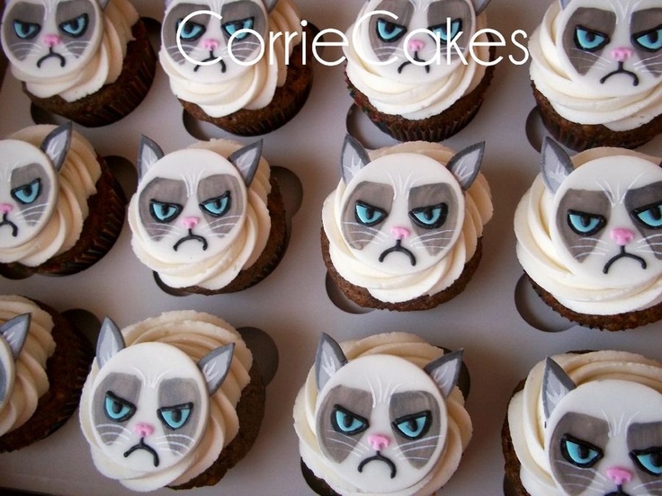 Grumpy Cat Cupcake