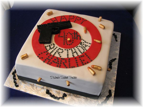 Gun Birthday Cake