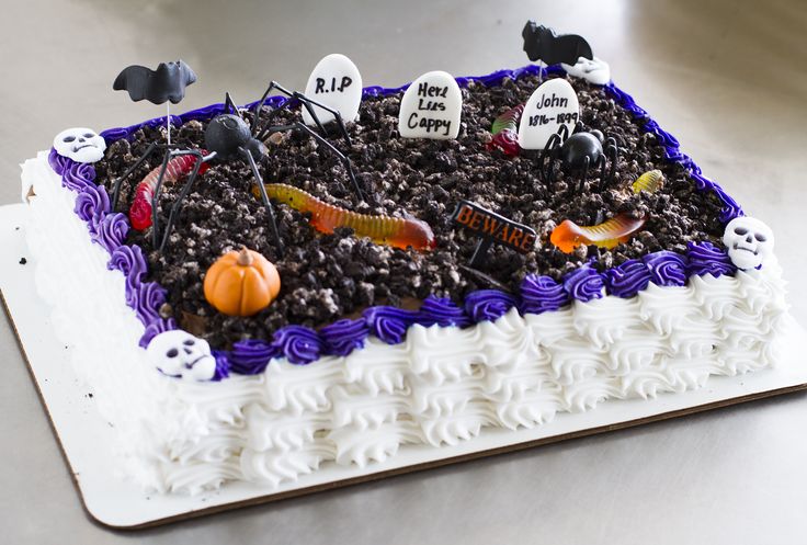 8 Photos of Halloween Sheet Cakes Grey