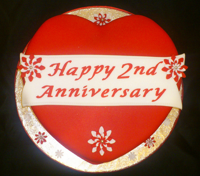 Happy 2nd Anniversary Wedding Cakes