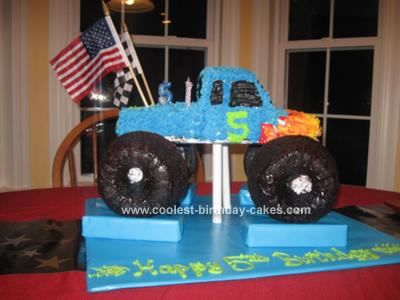 Homemade Monster Truck Birthday Cake