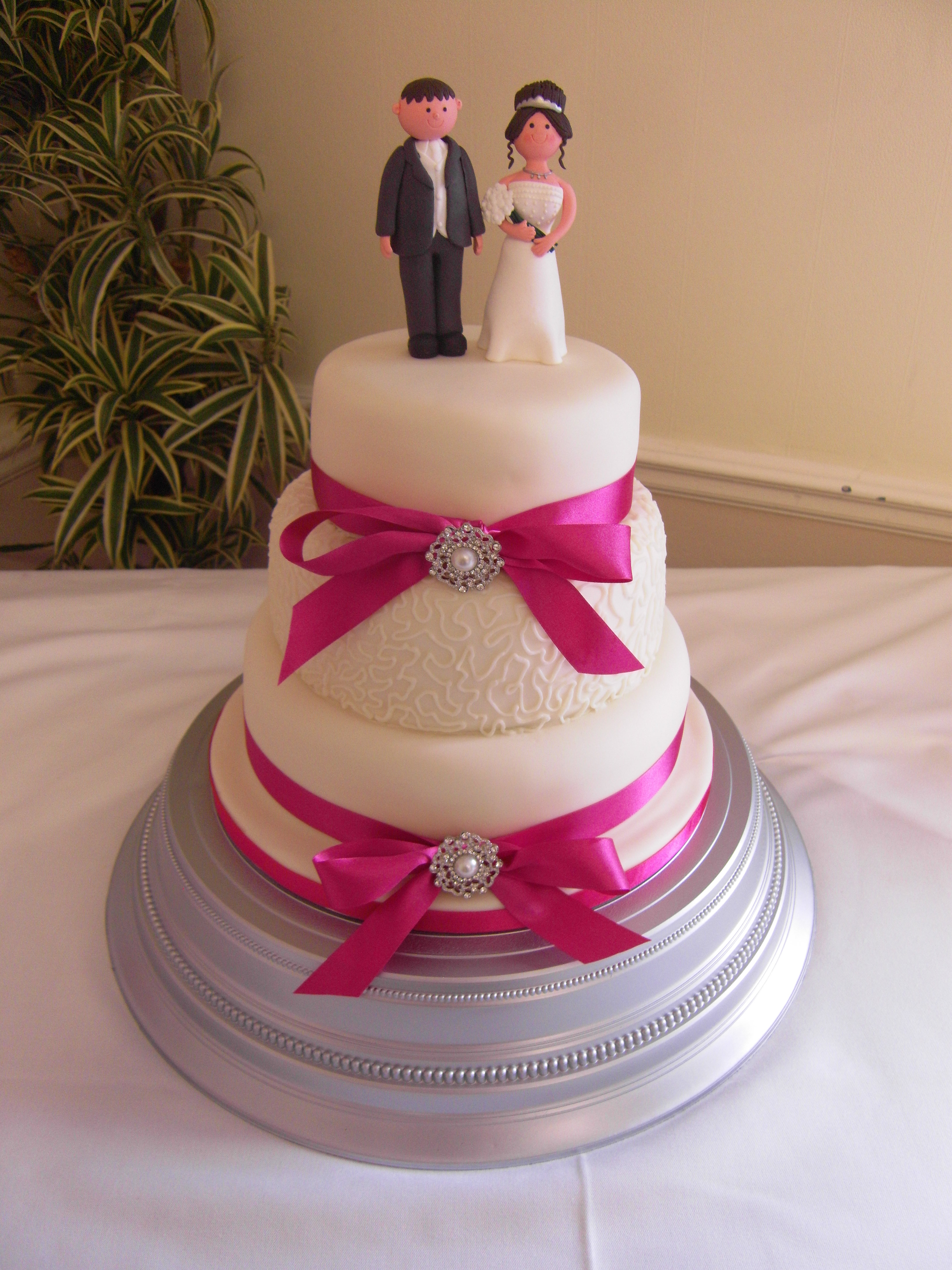 Hot Pink Wedding Cake