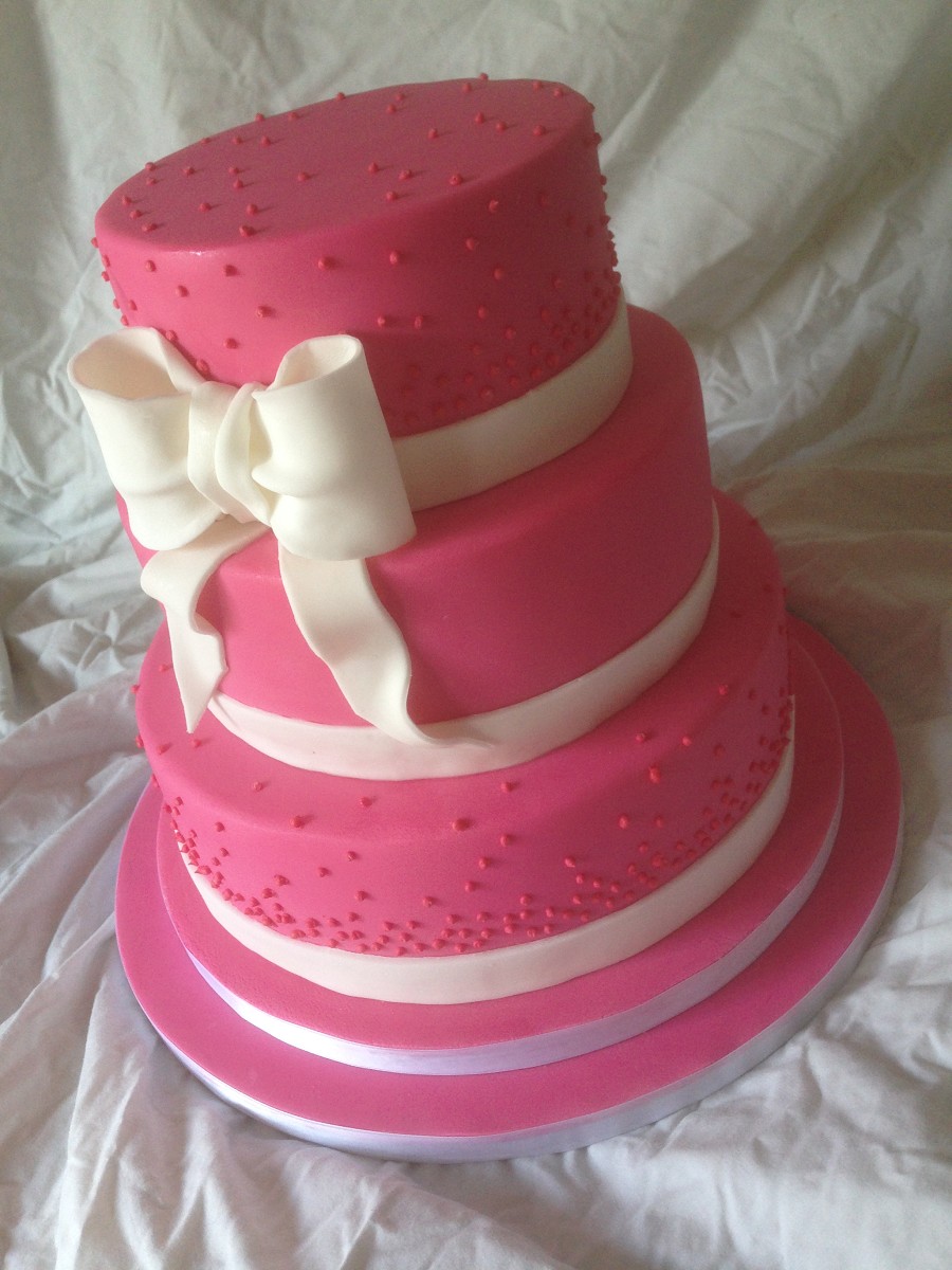 Hot Pink Wedding Cake