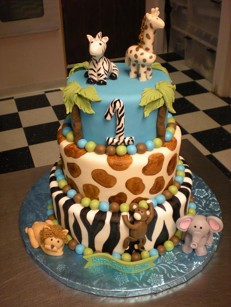Jungle Theme Birthday Cake Idea