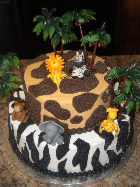 Jungle Themed Baby Shower Cake