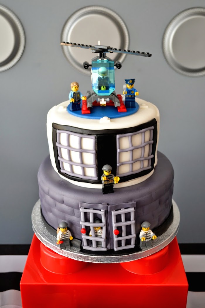 LEGO Police Birthday Party Cake