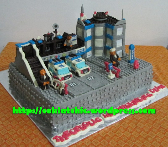 LEGO Police Station Cake