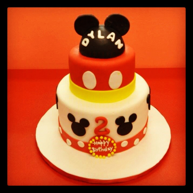 Mickey Mouse Fondant Cake Mickey Mouse Fondant Cake