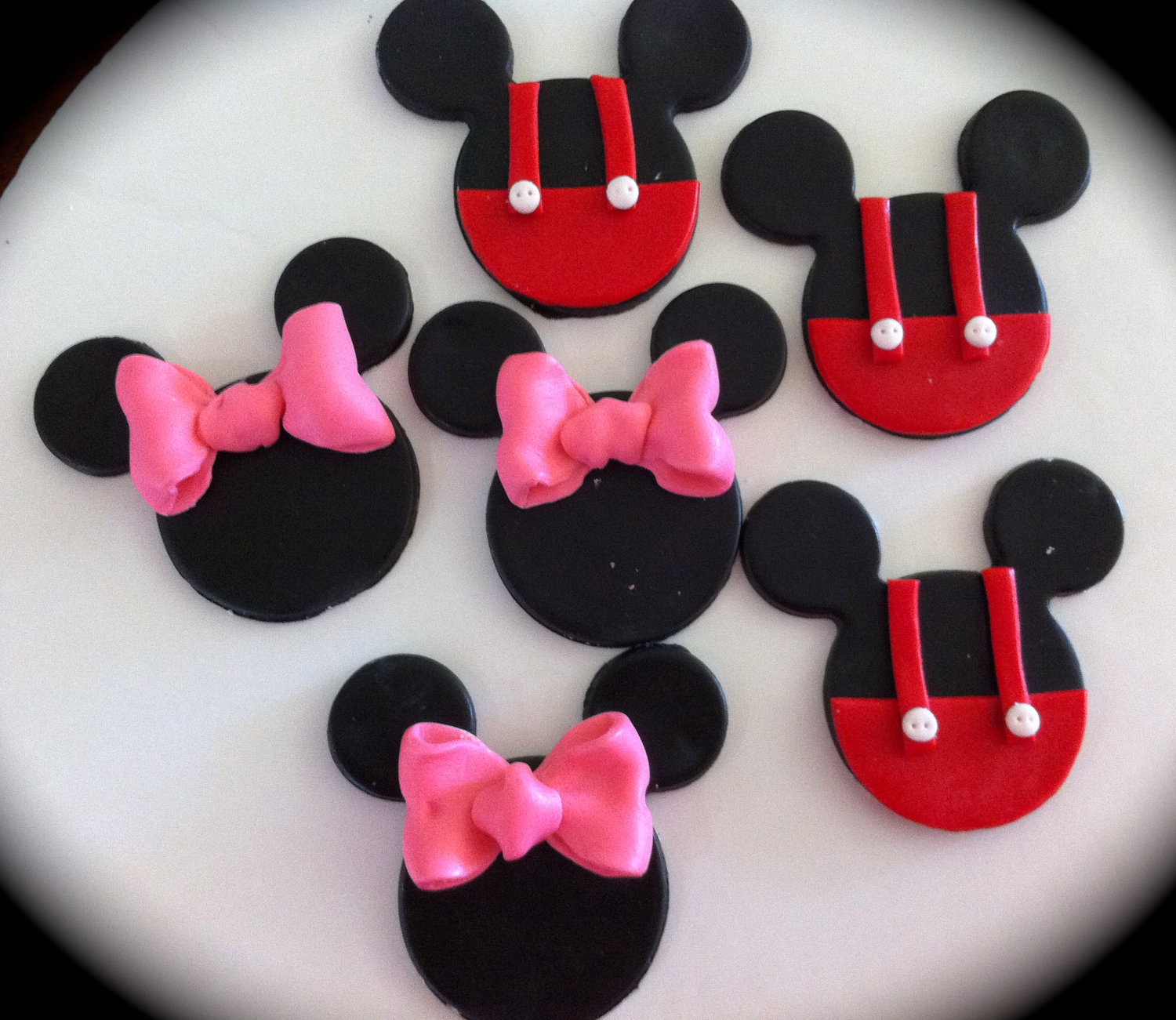 Mickey Mouse Fondant Cupcake Toppers