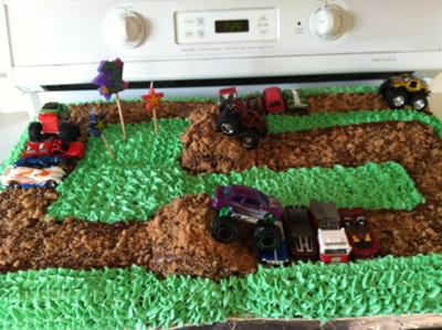 Monster Truck Birthday Cake