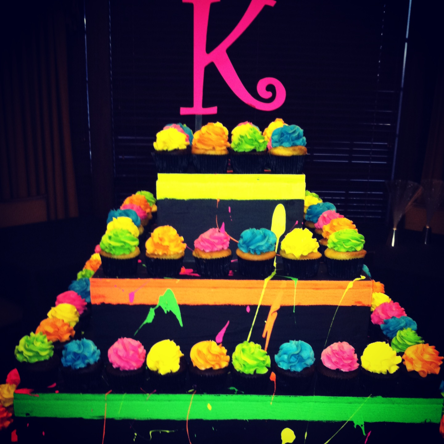 Neon Birthday Party Cake Ideas Neon Birthday Party Cake Ideas